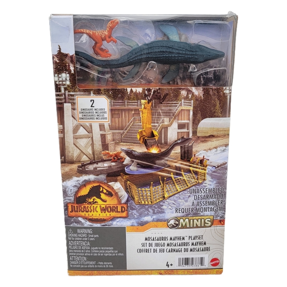 Jurassic World Dominion Minis Mosasaurus Mayhem Playset+ Atrociraptor